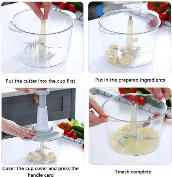 Manual Food Chopper – Fast & Easy Vegetable, Fruit, and Meat Cutter