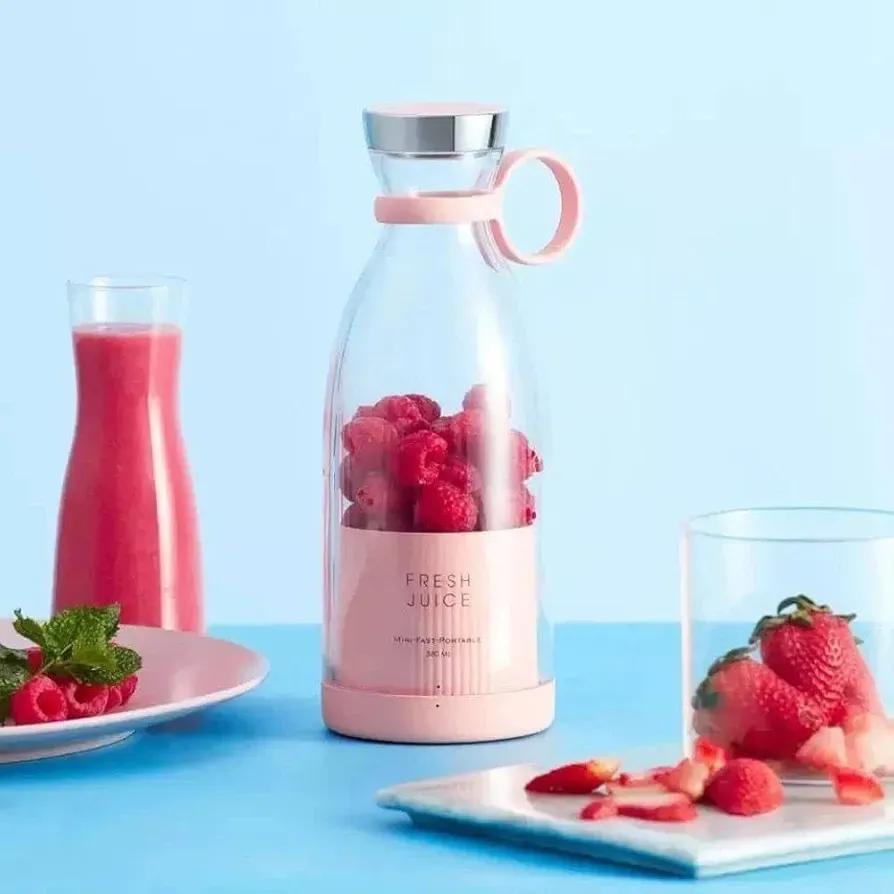 Mini Electric Juicer Blender – Portable USB Rechargeable Smoothie Maker