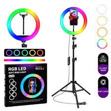 MJ33 RGB LED Soft Ring Light – Bright Illumination with Adjustable Colors