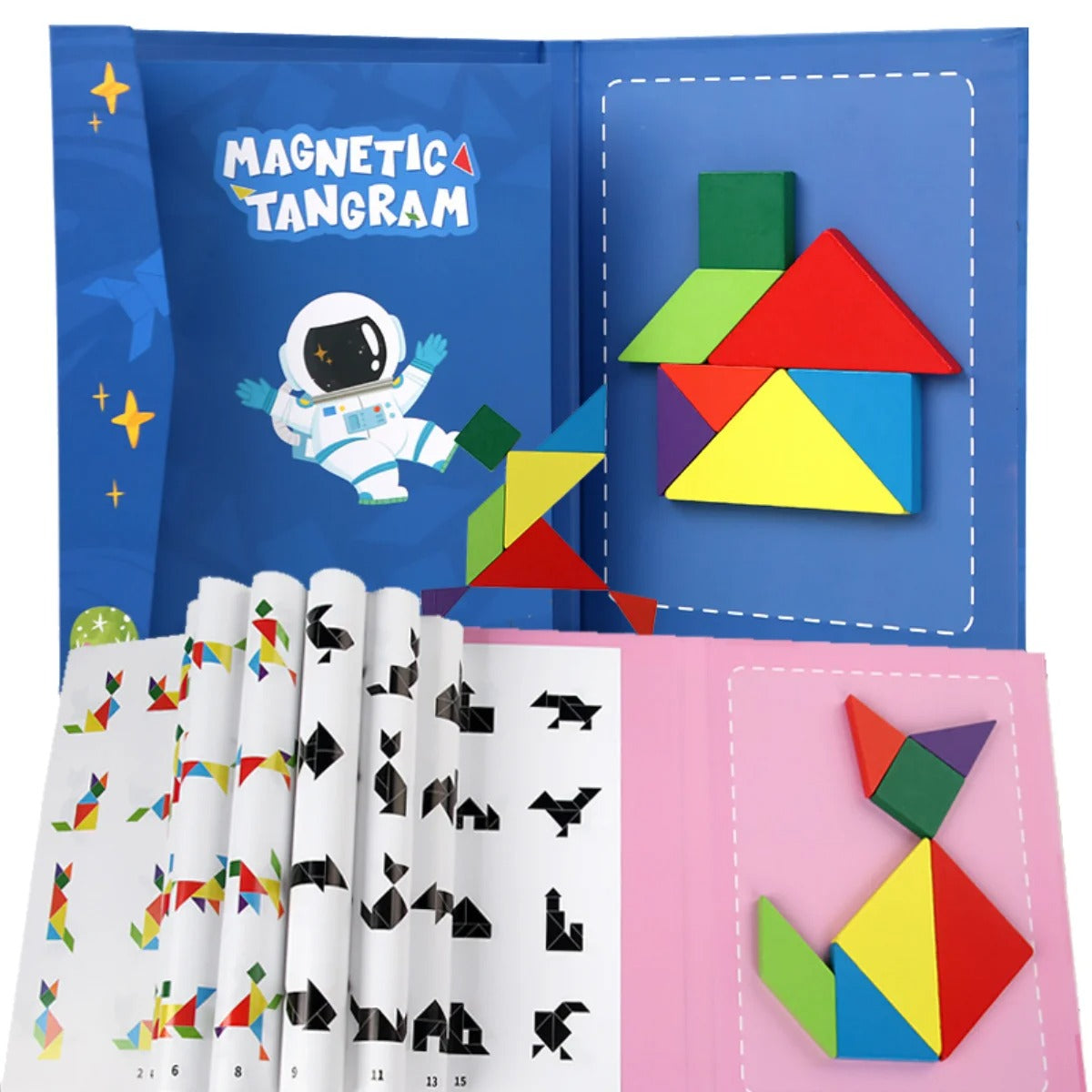 Wooden Tangram Travel Magnetic Puzzle | Educational & Brain-Training Game