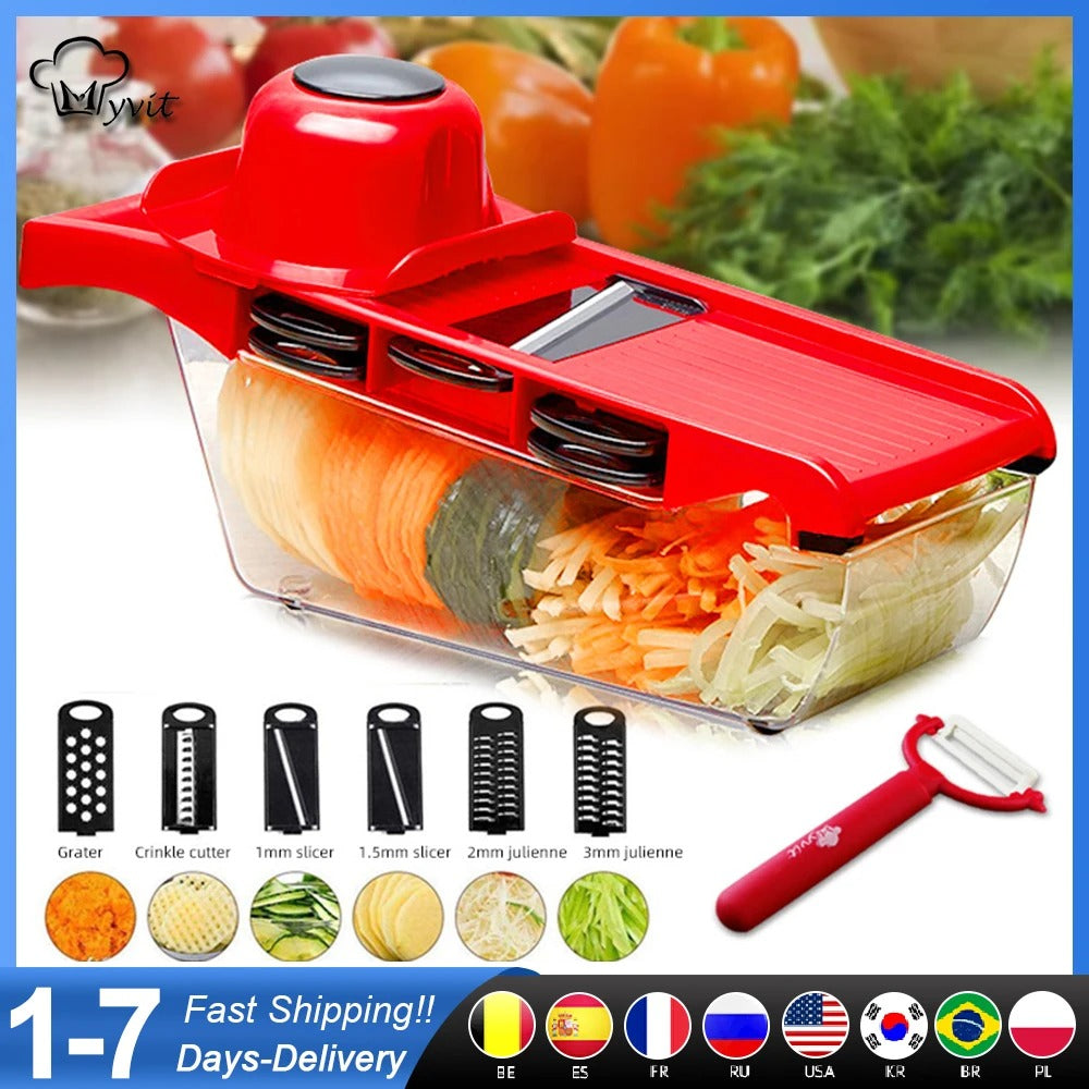 10 in 1 Mandoline Slicer – Multifunctional Vegetable & Fruit Cutter
