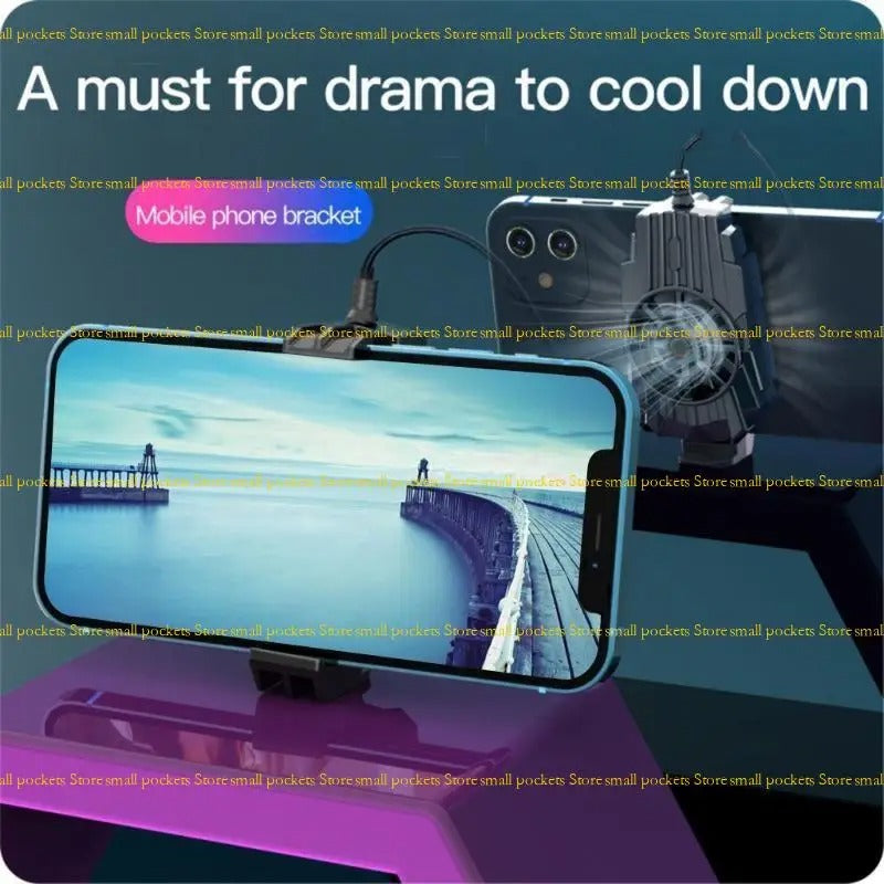 S-72 Portable Mobile Phone Cooling Fan with LED Light | USB Mini Fan for Smartphones