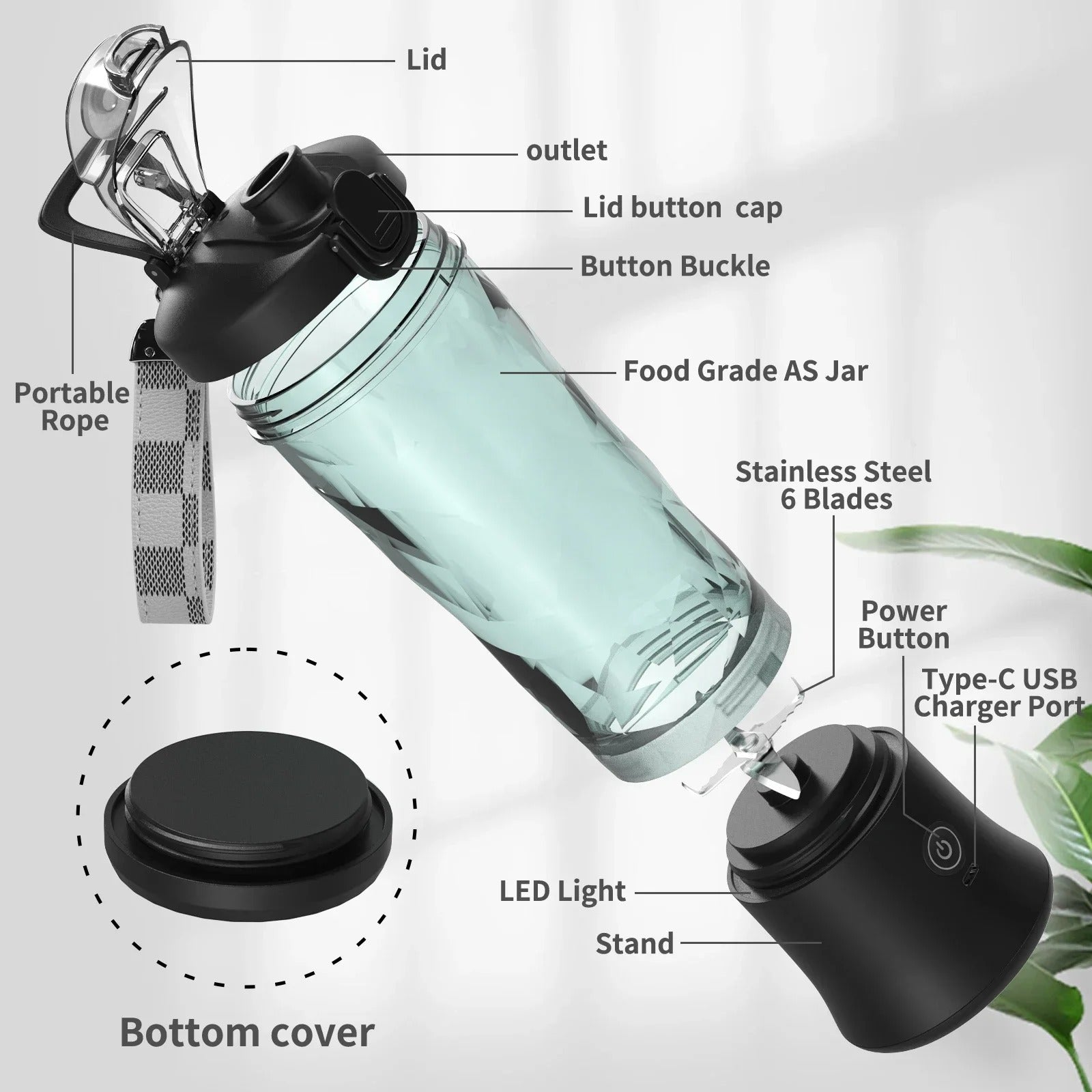 Electric Rechargeable Portable Water Bottle | USB Charging & Smart Hydration
