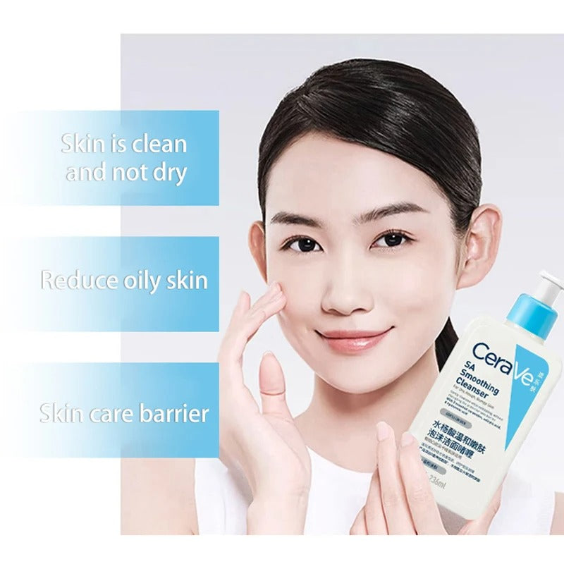 CeraVe SA Smoothing Cleanser – Gentle Exfoliating Face Wash for Smooth Skin