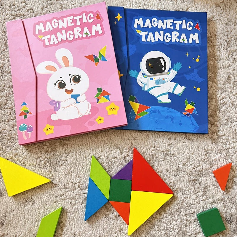 Wooden Tangram Travel Magnetic Puzzle | Educational & Brain-Training Game