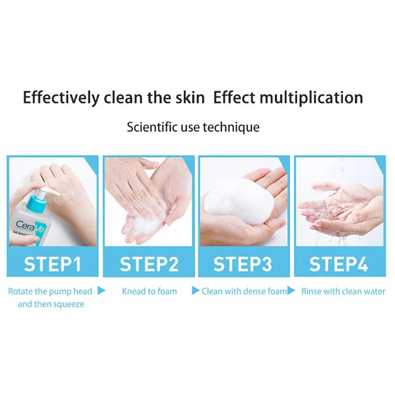 CeraVe SA Smoothing Cleanser – Gentle Exfoliating Face Wash for Smooth Skin