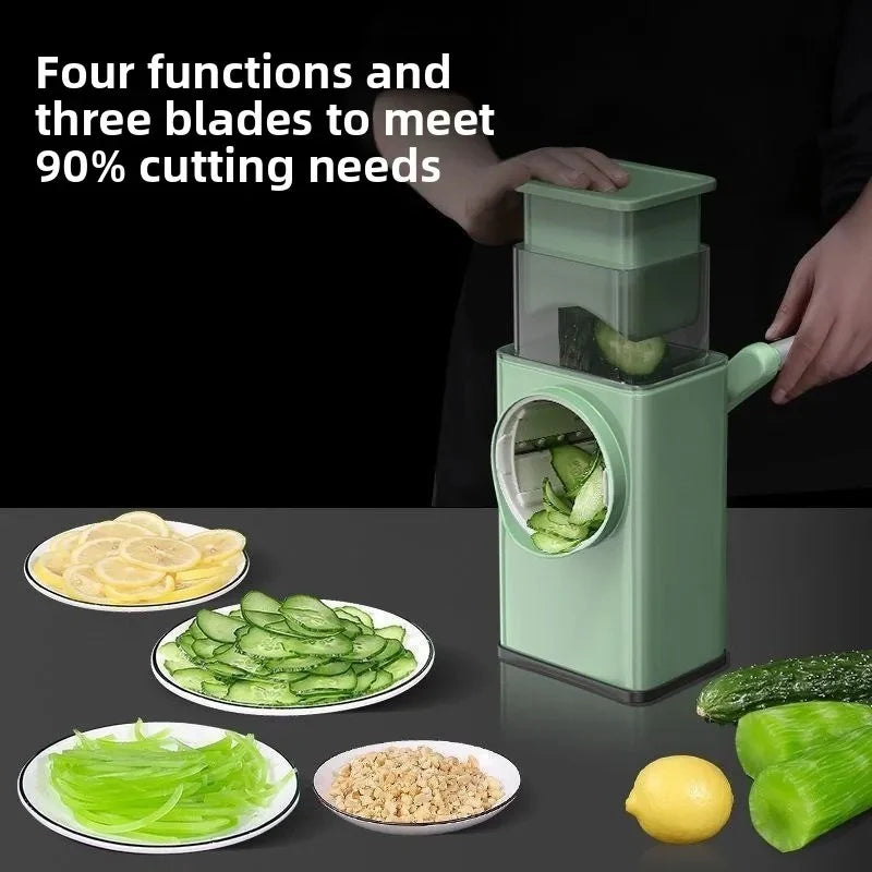 3 in 1 Manual Vegetable Slicer Roller – Multifunction Kitchen Cutter