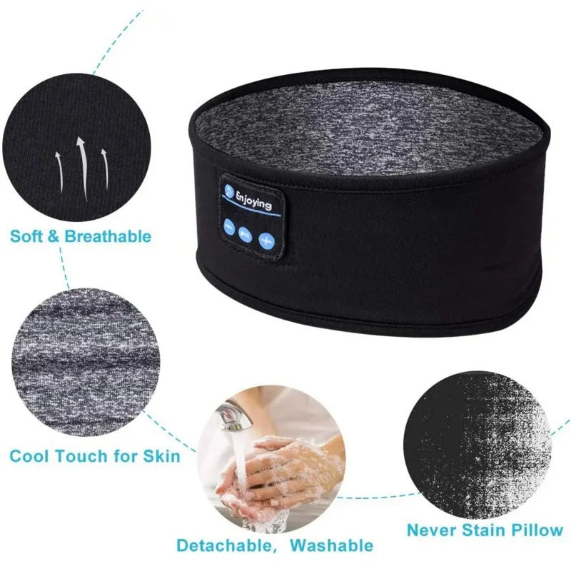 Bluetooth Sleeping Headphones with Eye Mask – Wireless Music Sleep Headband for Relax & Comfort