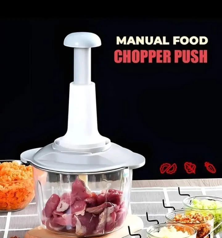 Manual Food Chopper – Fast & Easy Vegetable, Fruit, and Meat Cutter