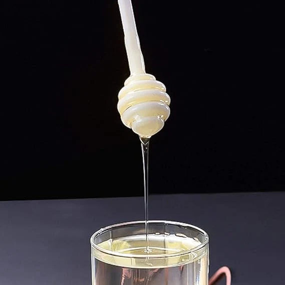 Food Storage Jar Honey Storage with Dipper | Glass Honey Pot Dispenser