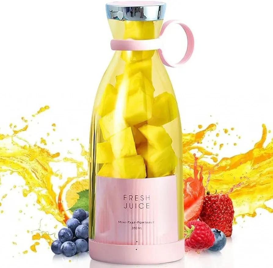 Mini Electric Juicer Blender – Portable USB Rechargeable Smoothie Maker