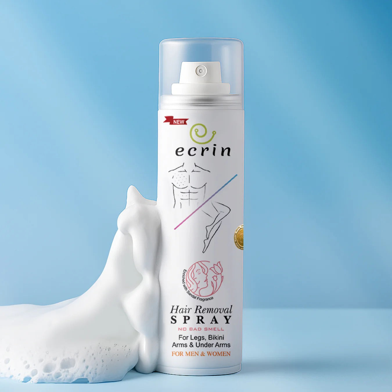 “New Ecrin Hair Removal Foaming Spray | Smooth & Easy Hair Removal”