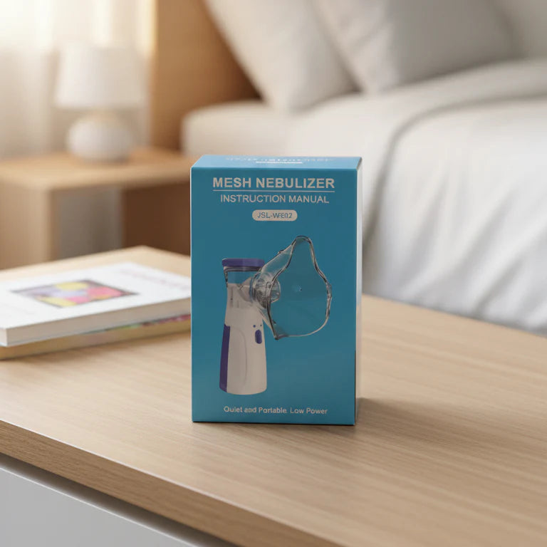 Portable Rechargeable Mesh Nebulizer Machine – Silent Handheld Inhaler for Adults & Kids | USB Dual Power