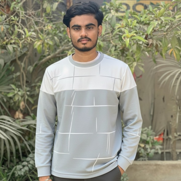 “Men’s Lining Print Full Sleeve T-Shirt | Casual & Trendy”