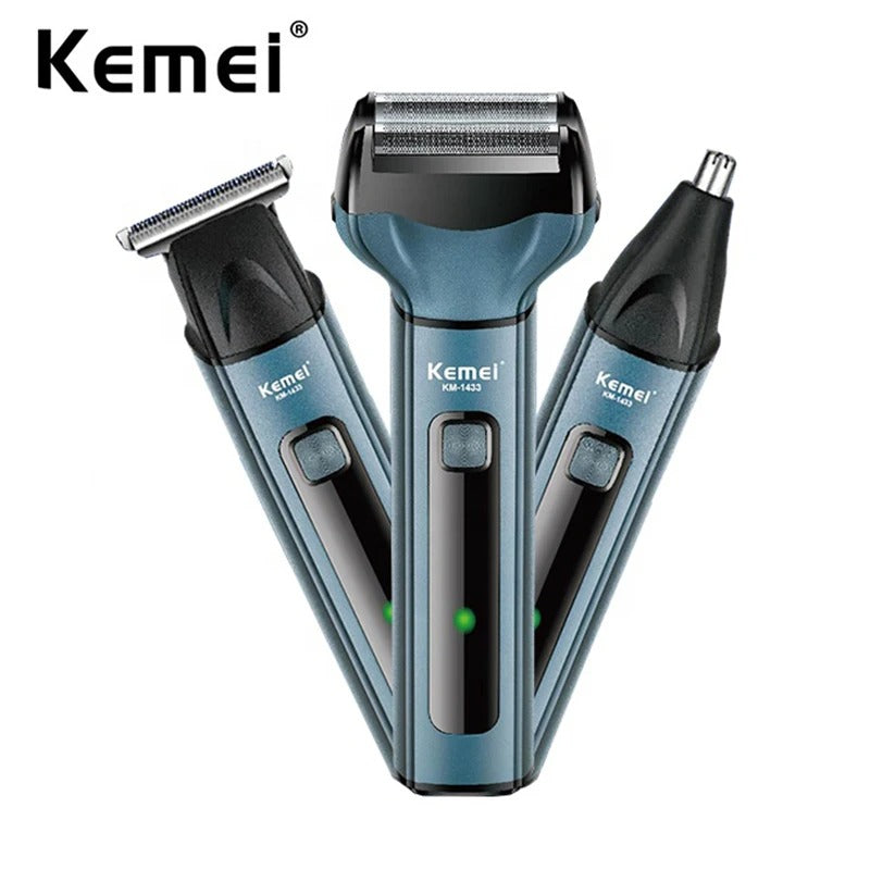3 In 1 Electric Hair Removal Men’s Shaver – Beard Trimmer, Nose & Ear Hair Cutter