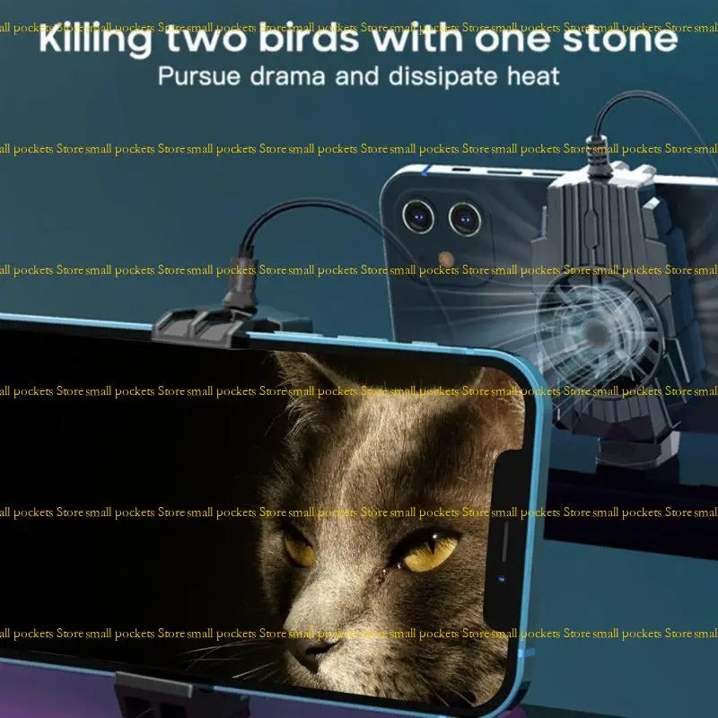 S-72 Portable Mobile Phone Cooling Fan with LED Light | USB Mini Fan for Smartphones