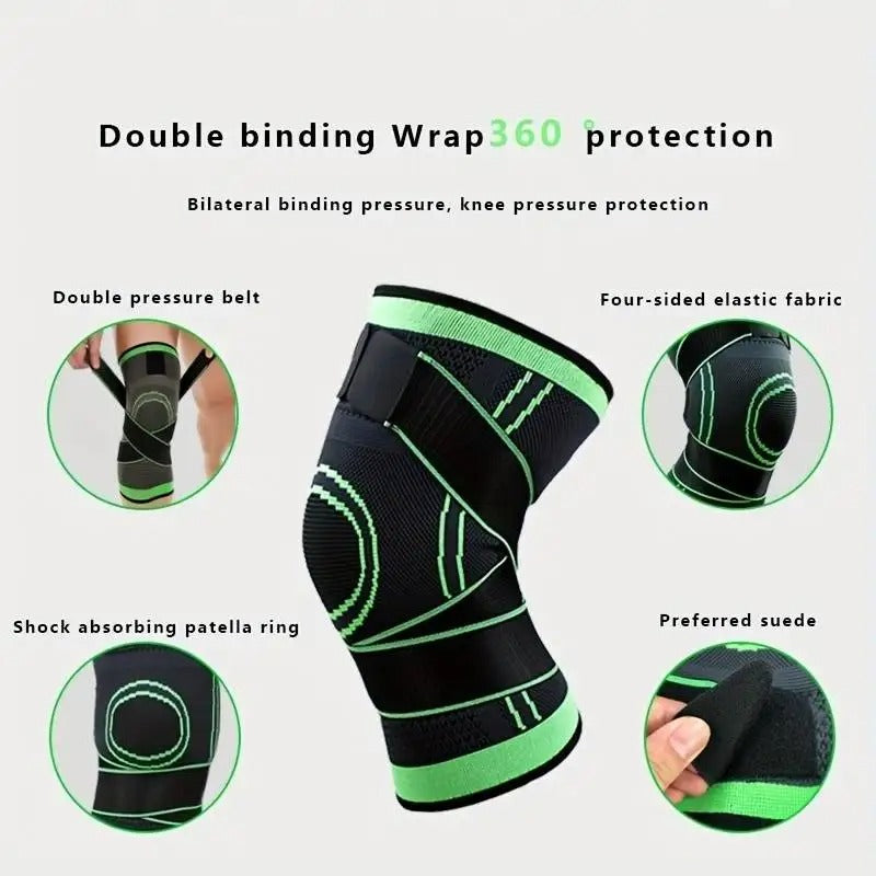 3D Weaving Knee Support Band – Breathable Compression Brace for Pain Relief & Sports Protection