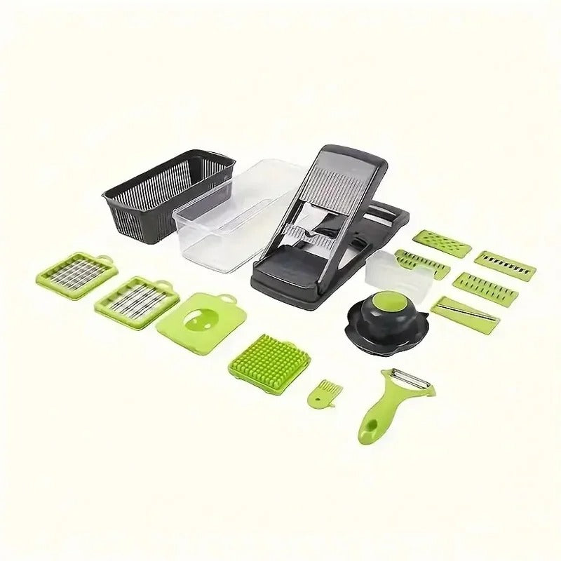 16in1 Versatile Vegetable Cutter – Multi-Functional Kitchen Slicer & Chopper